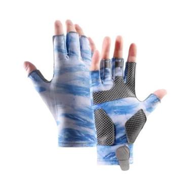 Imagem de Luvas Masculinas De Verão Para Ciclismo E Pesca Em Seda Gelada Com Pro