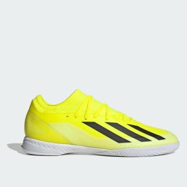 Imagem de Chuteira Futsal Adidas X Crazyfast 3 Unissex, Amarelo, Preto, 44
