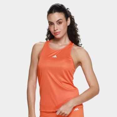 Imagem de Regata Adidas Treino Básica Feminina, Laranja, M