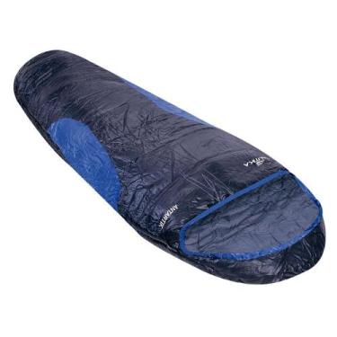 Imagem de Saco De Dormir Nautika Antartik -7ºc A 3ºc Preto E Azul - NTK