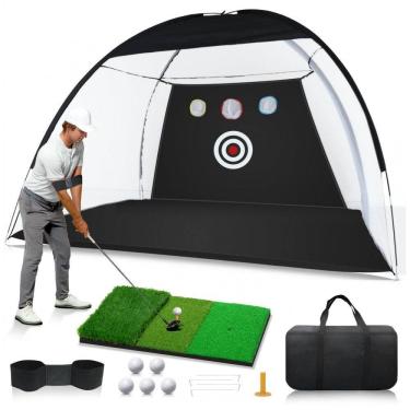 Imagem de Rede de Golfe para Treino de Tacadas no Quintal - Kit Completo com Tapete, Bolas e Bolsa - Presente Ideal para Golfistas,XINPOINT.