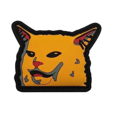 Imagem de Patch De PVC Com Rosto De Gato Fofo, Adesivo Tático Com Gancho Para Br