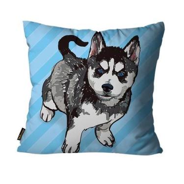 Imagem de Capa para Almofada Mdecore Gato Cachorro Pets, Husky Siberiano