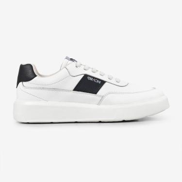 Imagem de Tênis Casual Ferracini Flip Branco de Couro 6787-729B-Masculino