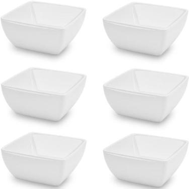 Imagem de 6 Bowl Tigela Quadrada 560ml Luxo Sobremesa Petiscos - Fx
