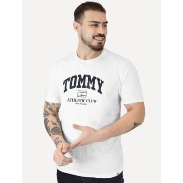 Imagem de Camiseta Tommy Jeans Masculina Regular Athletic Club Branca-Masculino