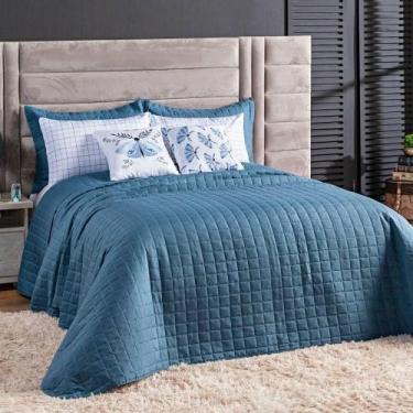 Imagem de Kit Colcha Matelassê Percal 300 Fios Basic Queen 07 Peças 100% Poliést