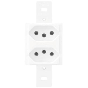 Imagem de Modulo 2 Tomadas 2p+t 20a 250 Volts Blanc - 1338 - Fame 2 Tomadas 20a 