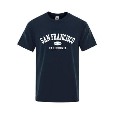 Imagem de Camiseta Masculina Oversized De Verão San Francisco Est. 1776 Califórn