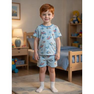 Imagem de Conjunto Pijama Infantil Menino Menina Estampado Personagem Fofas Conf