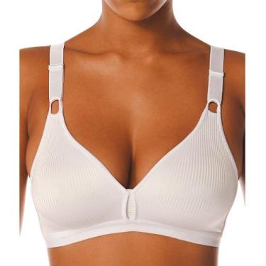 Imagem de Sutiã Demillus 61196/61096 Olimpo Bourbon Sem Aro E Sem Bojo, Branco, 