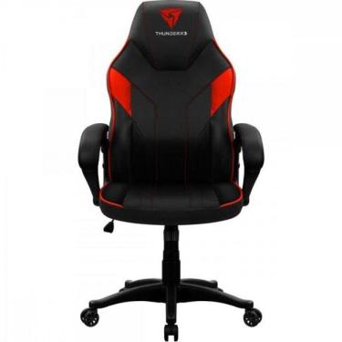 Imagem de Cadeira Gamer EC1 Thunderx3 em Poliuretano com Tecnologia Air Tech e Balanço Relaxante Vermelho