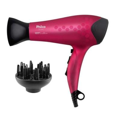 Imagem de Secador de Cabelo com Difusor Philco PSC2350 2200W, Rosa Bivolt, Bivol