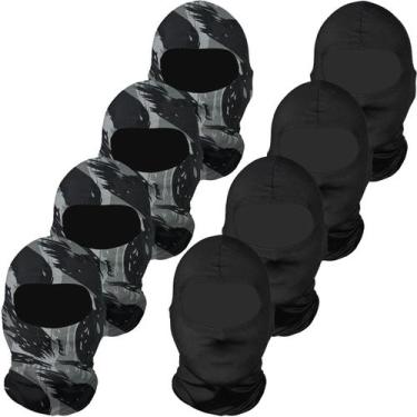 Imagem de Kit 8 balaclavas balaclava touca toca ninja bandana UV50+ - EX311, 4 p