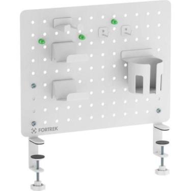Imagem de Pegboard Gamer Painel Organizador Fortrek Grid Space 42x48 Branco F002
