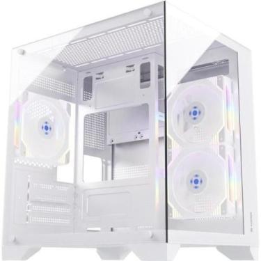 Imagem de Gabinete Gamer Fortrek Clarity Branco Lateral Vidro F002