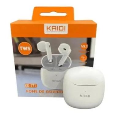 Imagem de Fone de Ouvido sem Fio Bluetooth Wireless 5.1 Cor Branco  Kaidi