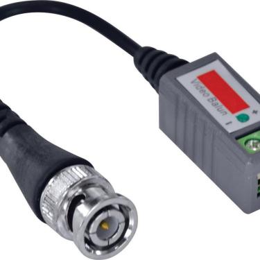 Imagem de Video Balun Passivo com Extensão Par para Câmeras de CFTV com Conexão BNC Macho para Sistema de Vigilância