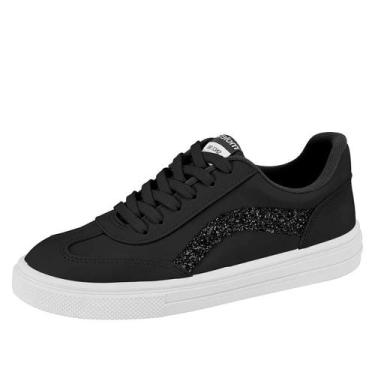 Imagem de Tenis Moleca Casual Faixa Glitter REF:5796.113, Preto, 36