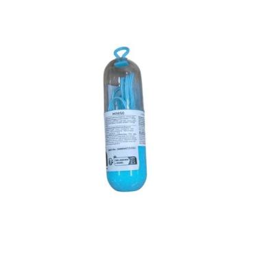 Imagem de Fone de Ouvido com Fio e Estojo Conector P2 - Azul Claro - MINISO
