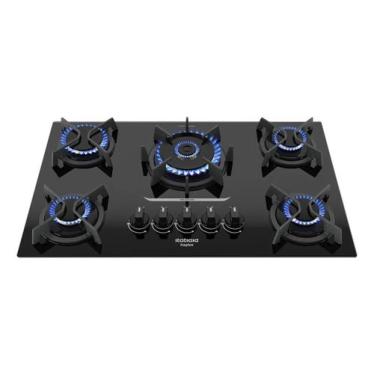 Imagem de Cooktop Itatiaia Itaplus 5 Bocas Mesa De Vidro Preto Bivolt, Bivolt