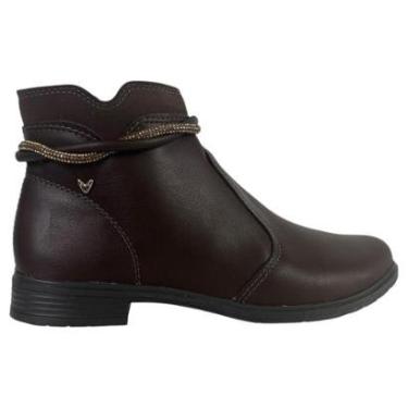 Imagem de Bota Feminina Mississipi Cano Curto Salto Baixo Com Ziper Cor:;Tamanho:34-Feminino