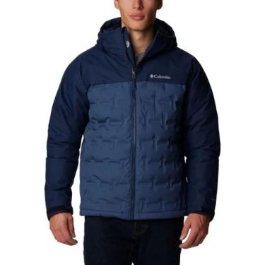 Imagem de Jaqueta Columbia Masculina Grand Trek III Down Azul Capuz Neve, EGG, A
