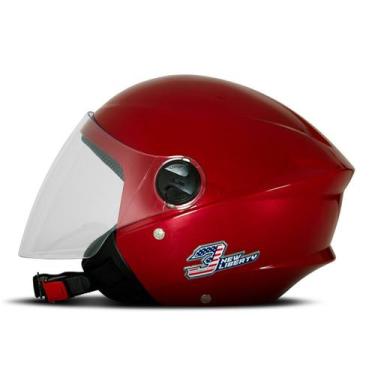 Imagem de Capacete Aberto Pro Tork New Liberty Three Elite, 56, VERMELHO PIMENTA
