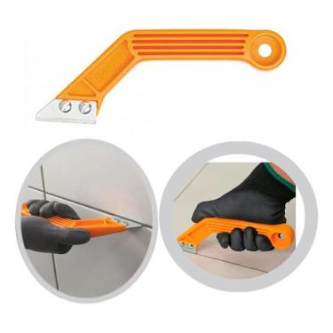 Imagem de Raspador Removedor De Rejuntes Com 2 Lamina Remove Rejuntes De Revesti