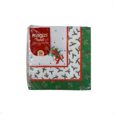 Imagem de Guardanapo De Papel C/20 Un 25x25cm Decorativo Mesa Natal - Tuut