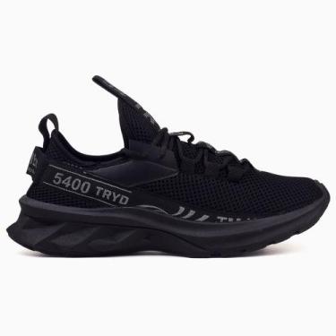 Imagem de Tênis para Caminhada Academia Black Masculino e Feminino 5400 Tryd, 40