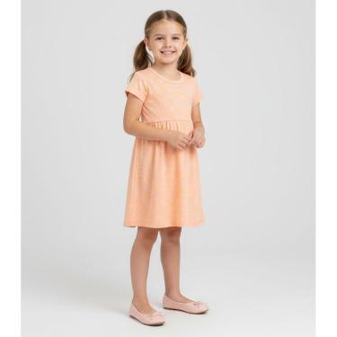 Imagem de Vestido Infantil Manga Curta Estampado Biju Kids Rosa