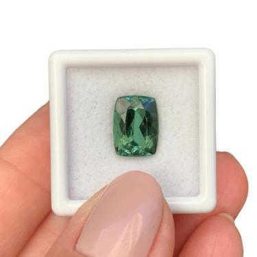 Imagem de Turmalina Verde Azulada Cushion 3,90ct - ENE2ESE
