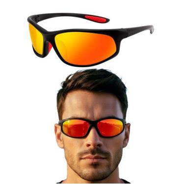 Imagem de Óculos De Sol Polarizado Esportivo Masculino Feminino Bike Ciclismo Pe