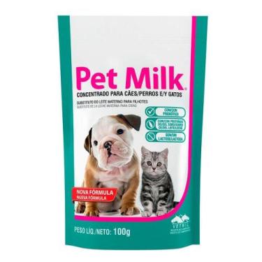 Imagem de Concentrado para Cães e Gatos Pet Milk Sachê 100g