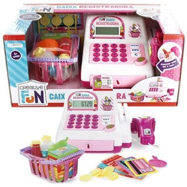 Imagem de Brincando De Profissões Caixa Registradora Rosa - Creative Fun