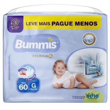 Imagem de Fralda infantil capricho bummis premium hiper tubos mágicos, G 60 FRAL