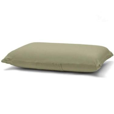 Imagem de Fronha Avulsa KazzaVip Malha 100% Algodão Basic Lisa 45cmx70cm Verde M