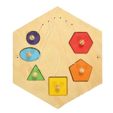 Imagem de Painel Sensorial Colmeia - Formas de Encaixe, da Criando - Brinquedo E