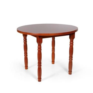 Imagem de Mesa Dalas Redonda Tampo MDF 30mm Imbuia Marrom - DEISS