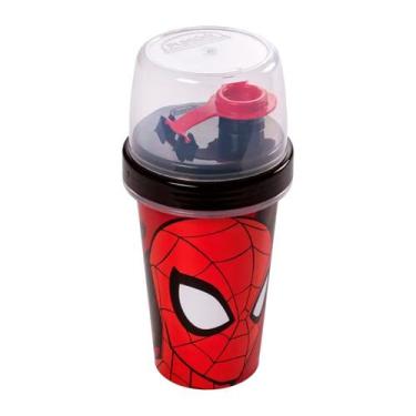 Imagem de Coqueteleira Infantil Homem Aranha 600ml Garrafa Plástica Para Criança