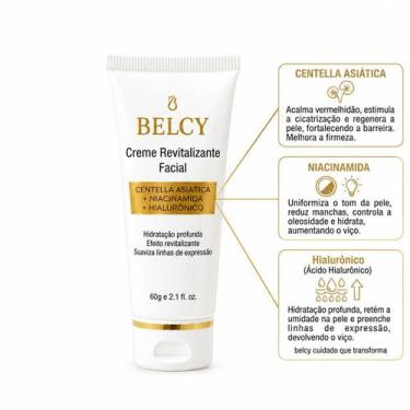 Imagem de Creme Facial Hidratante Belcy Centella Asiática Niacinamida Hialurônic