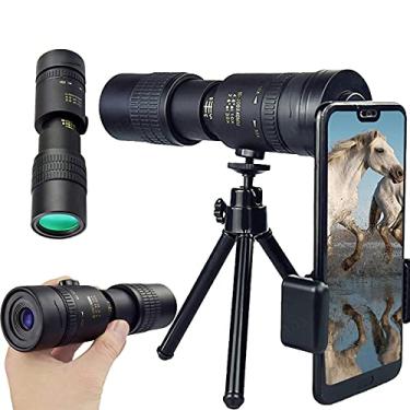 Imagem de Telescópio Monocular Super Zoom 10-300X40 para Adultos e Crianças, com Tripé Adaptador de Smartphone, para Concerto de Caminhada, Acampamento e Observação de Pássaros