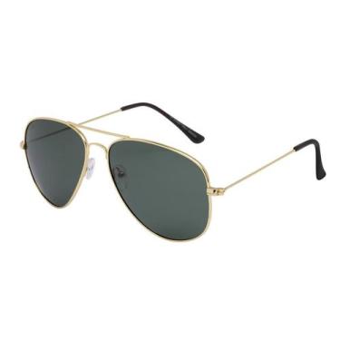Imagem de Óculos De Sol Uva Aviador Dourado Com Preto - Palas Eyewear