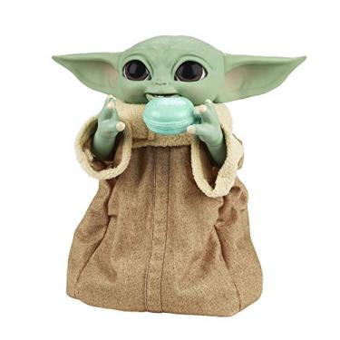 Imagem de STAR WARS Boneco Galactic Snackin’ Grogu - The Child (Baby Yoda) - Figura de 23 cm, com mais de 40 Combinações de Sons, Movimentos e Acessórios Interativos - F2849 - Hasbro, Bege