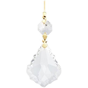 Imagem de Royal Designs Lustre de Lágrima com Pingentes de Folha de Bordo Francês com Conectores de Latão Polido, 5 cm, Contas de Cristal, Conjunto de 10