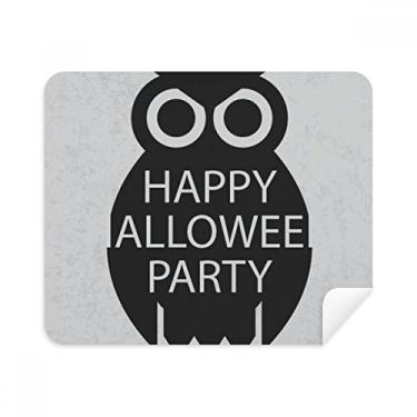 Imagem de Pano de limpeza de coruja preto simples Halloween 2 peças de tecido de camurça