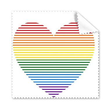 Imagem de Rainbow Gay Lined, coração, LGBT, pano de limpeza, limpador, 5 peças