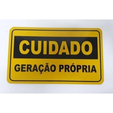 Imagem de Placa Cuidado  Geração Própria Elektro - Tam 25x15 Alumínio