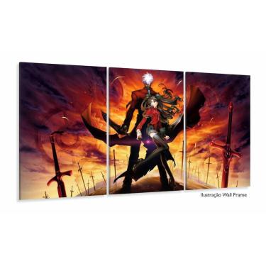 Imagem de Quadro Decorativos Anime com 3 peças 120x60 cm sala quarto m